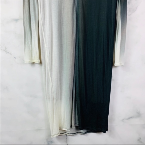 Helmut Lang Shadow Ombre V Neck Midi Dress - Picture 5 of 6